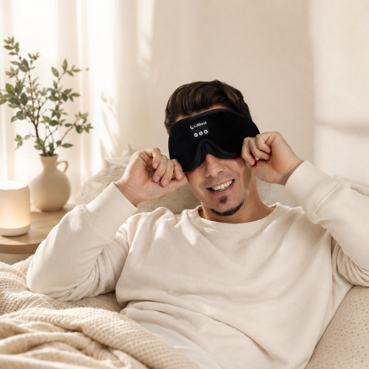 LullMask™ – Masque de sommeil audio Bluetooth