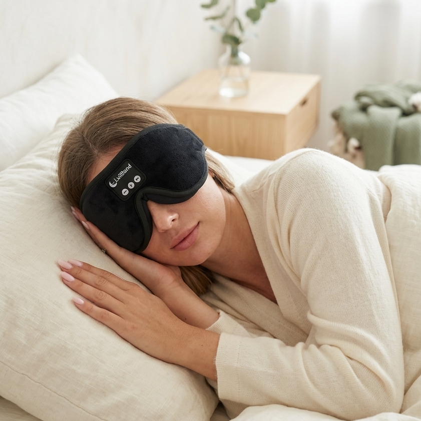 LullMask™ – Masque de sommeil audio Bluetooth